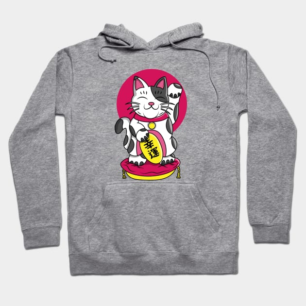 Maneki Neko Hoodie by carloj1956